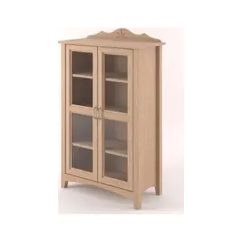 Knihovna Interier-Stejskal | Vitrína Castello masiv dub D12C - Castello dekory Bílá patina