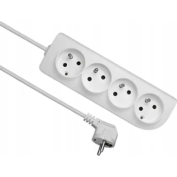 Napájecí kabel Prodlužovací Kabel přívodní kabel Elgotech 4 m, 4 ks, bílý