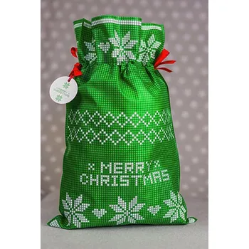 Vánoční dekorace VÁNOČNÍ DÁRKOVÝ PYTEL POD STROMEČEK 22x31 cm