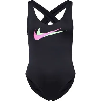 Dámské plavky Dámské jednodílné plavky Nike MULTI LOGO L Černá, Růžová, Světle zelená