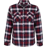 SOL´S NOAH / Pánská kostkovaná košile s podšívkou - medium burgundy M