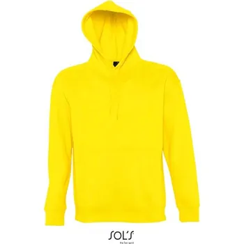 Pánská mikina SOL´S SLAM / Unisex mikina s kapucí - lemon XXL