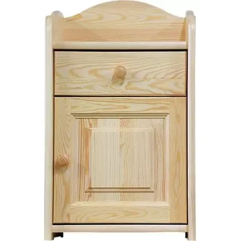 Noční stolek Interier-Stejskal | Noční stolek Classic masiv borovice CN131 - Castello dekory Světle šedá