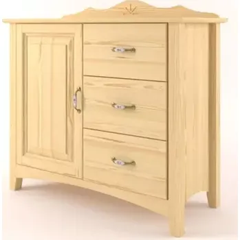 Komoda Interier-Stejskal | Komoda Castello masiv borovice S28B - Castello dekory Bílá patina