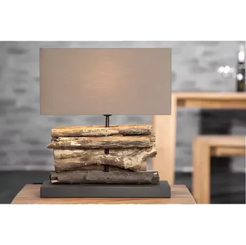 Lampička Osvetleni-Stejskal | Stolní lampa z přírodního dřeva Perifere hnědá