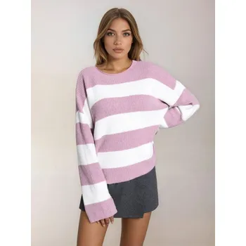 Dámský svetr Sinsay - Pruhovaný svetr - pastelová růžová - 914HK-03P - 914HK-03P-L