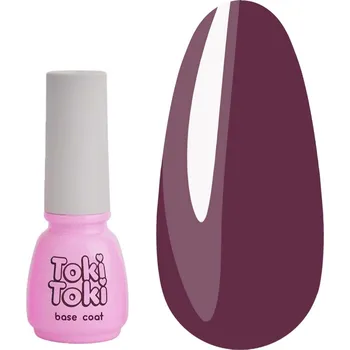 Lak na nehty Barevná hybridní báze Toki Toki Lipstick LB12 švestka 5 ml