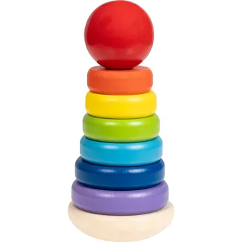 Dřevěná hračka Dřevěná Pyramida Panáček Vstaváček Smily Play Pyramida 18m+