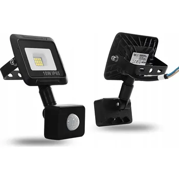 HALOGENOVÝ LED REFLEKTOR FASÁDNÍ LAMPA S POHYBOVÝM A SOUMRAKOVÝM SENZOREM 10W