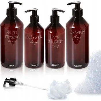 Obraz Ruční dávkovač mýdla stojací EDANTI 500 ml hnědý