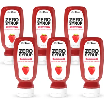 Sladidlo ZERO SIRUP jahoda - GymBeam Balení (ml): 6 x 320 ml