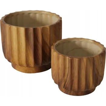 Květináč Obal Na Květináč na květináč 13 x 16 cm keramika hnědý