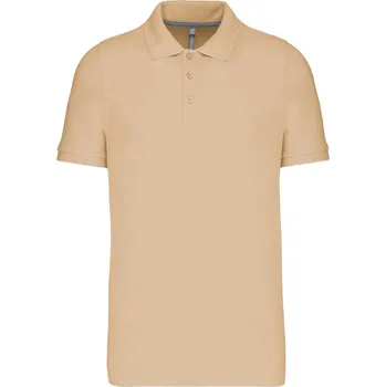 Pánské tričko KARIBAN VINTAGE PIQUÉ K241 / Pánská polokošile s krátkým rukávem - light sand L