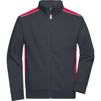 Pánská mikina DAIBER JN 870 / Pánská pracovní mikina - carbon/red 6XL