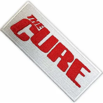 Nášivka The Cure tkaná nášivka/nažehlovačka PES 110 x 42 mm, Red Logo