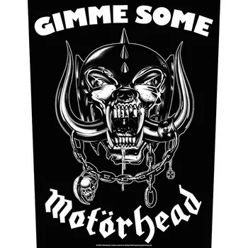 Nášivka Motorhead nášivka na záda CO+PES 30x27x36 cm, Gimme Some Black