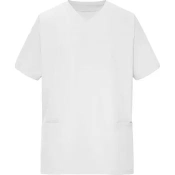 Zdravotnický oděv DAIBER JN 3104 / Pánský elastický kazak s výstřihem do V - white S