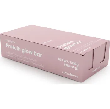 GymBeam Protein GlowBar - BeastPink Příchuť: jahoda, Balení (g): 25 x 40 g