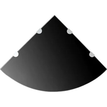 police zahrada-XL Rohová police s chromovými podpěrami sklo čiré 45x45 cm 243857