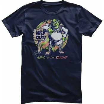 Pánské tričko Shrek tričko, KEEP OUT - King Of The Swamp Navy Blue, pánské M