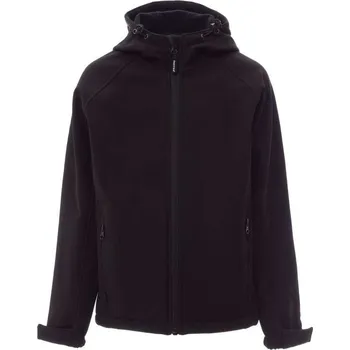 PAYPER GALE KIDS 001605-0355 / Dětská softshellová bunda s kapucí - černá 110-116