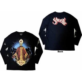 Pánská móda Ghost tričko dlouhý rukáv, Papa & Radient Ghouls BP Black, pánské XL