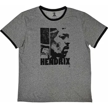 Pánská móda Jimi Hendrix tričko, Let Me Live Ringer Grey, pánské S