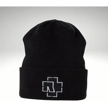 Čepice Rammstein zimní kulich, Silver Logo Black One Size, unisex