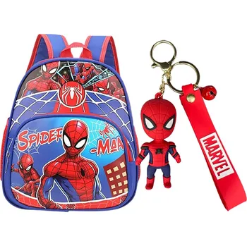 Batoh do školky s kapsami Spiderman pro chlapce + PŘÍVĚSEK NA KLÍČE