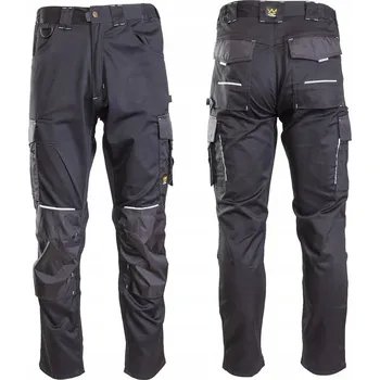 Pracovní obuv Pracovní kalhoty do pasu SEVEN KINGS elastické DRIVE černé vel. 46