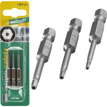 Bit Šestihranné bity Wolfcraft WF1263000 50 mm 3 ks