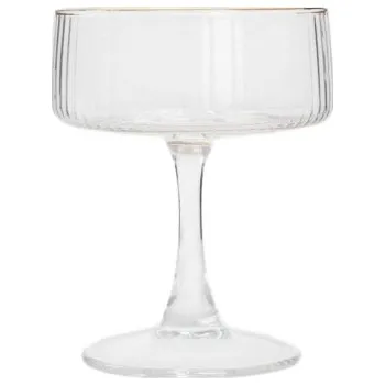 Sklenice Sklenice Homla CORE s vroubkovaným povrchem a zlatým okrajem, 240 ml, čirá