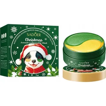 Pleťová maska SADOER Vánoční oční maska s avokádem a kolagenem 80 g (60 kusů)