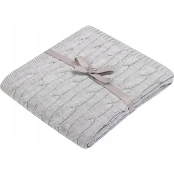 Dětská deka Dětská deka s copem UVIE 80 x 90 cm šedá