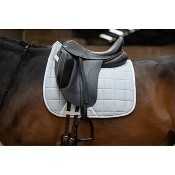 Drezurní podsedlová dečka HKM Glitter Mesh white DR