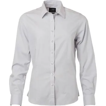 Dámská košile DAIBER JN 677 / Dámská popelínová košile s dlouhým rukávem - light grey XL