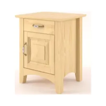 Noční stolek Interier-Stejskal | Noční stolek Castello masiv borovice S40 - Castello dekory Bílá patina