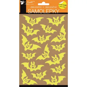samolepka Anděl Přerov, s.ro. Samolepky svítící ve tmě netopýři 14 x 25 cm