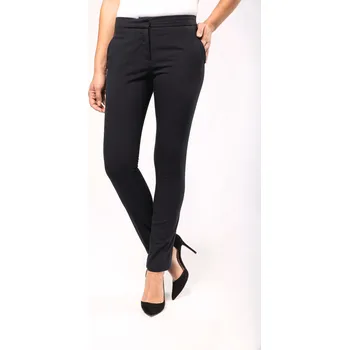 Dámské kalhoty KARIBAN VINTAGE K731 / Dámské společenské kalhoty - black M