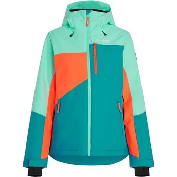 Dámská lyžařská/snowboardová bunda O'Neill FWC'CRUZ TRIPLE XL Tyrkysová, Světle zelená, Oranžová