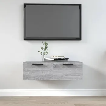 Úložný box Nábytek XL Nástěnná skříňka šedá sonoma 68 x 30 x 20 cm kompozitní dřevo 817094