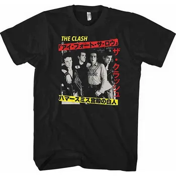 Pánská móda The Clash tričko, Kanji Black, pánské L