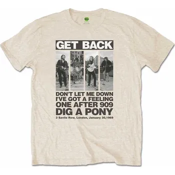 Pánská móda The Beatles tričko, Rooftop Panels Natural, pánské XL