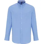 PREMIER PR 238 / Pánská Oxford pruhovaná košile s dlouhým rukávem - oxford blue S