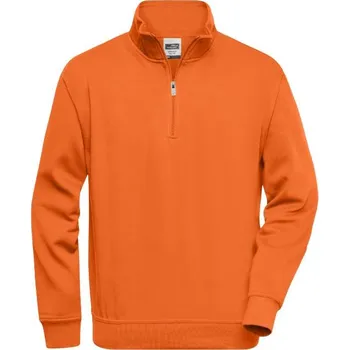 Pánská mikina DAIBER JN 831 / Pánská pracovní mikina s 1/2 zipem - orange 5XL