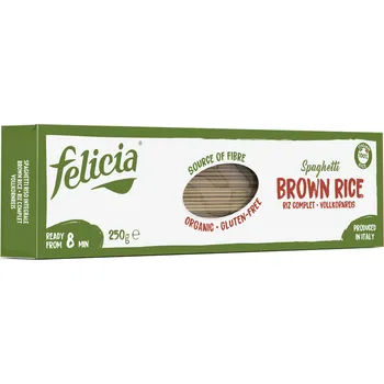 Příloha Felicia ŠPAGETY z celozrnné rýže, bez lepku, BIO, 250 g