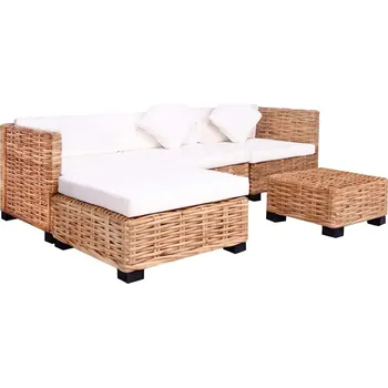 Pohovka zahrada-XL Sedací souprava 14 kusů přírodní ratan 244626