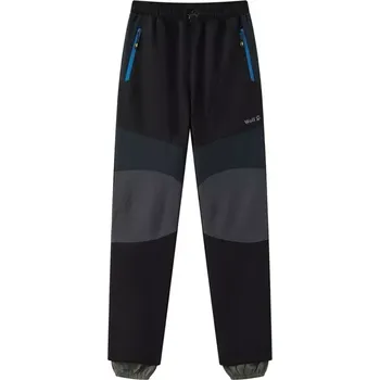 Chlapecké softshellové kalhoty, zateplené - Wolf B2494, černá / modré zipy 1 B