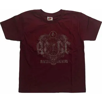 Chlapecké tričko AC/DC tričko, Black Ice Maroon Red, dětské L velikost L věk (9-10 let)