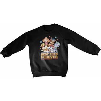 Chlapecká mikina Paw Patrol mikina, Best Pups Forever Kids Sweatshirt Black, dětská XXL velikost XXL věk (12 let)